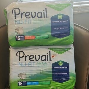 NEW- 1-Size Medium & 1 Size Large. PREVAIL NU-FIT Daily Briefs $15